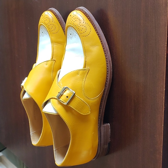 The Office of Angela Scott Mr. Georgie Size 38/8 Saffron and White - Picture 3 of 8